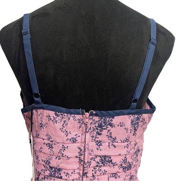 Unique Vintage Pink and Blue Floral Dress - Picture 5 of 9